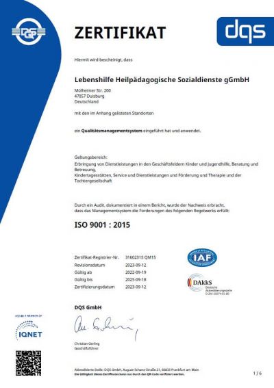 Zertifiziert nach DIN EN ISO 9001:2015